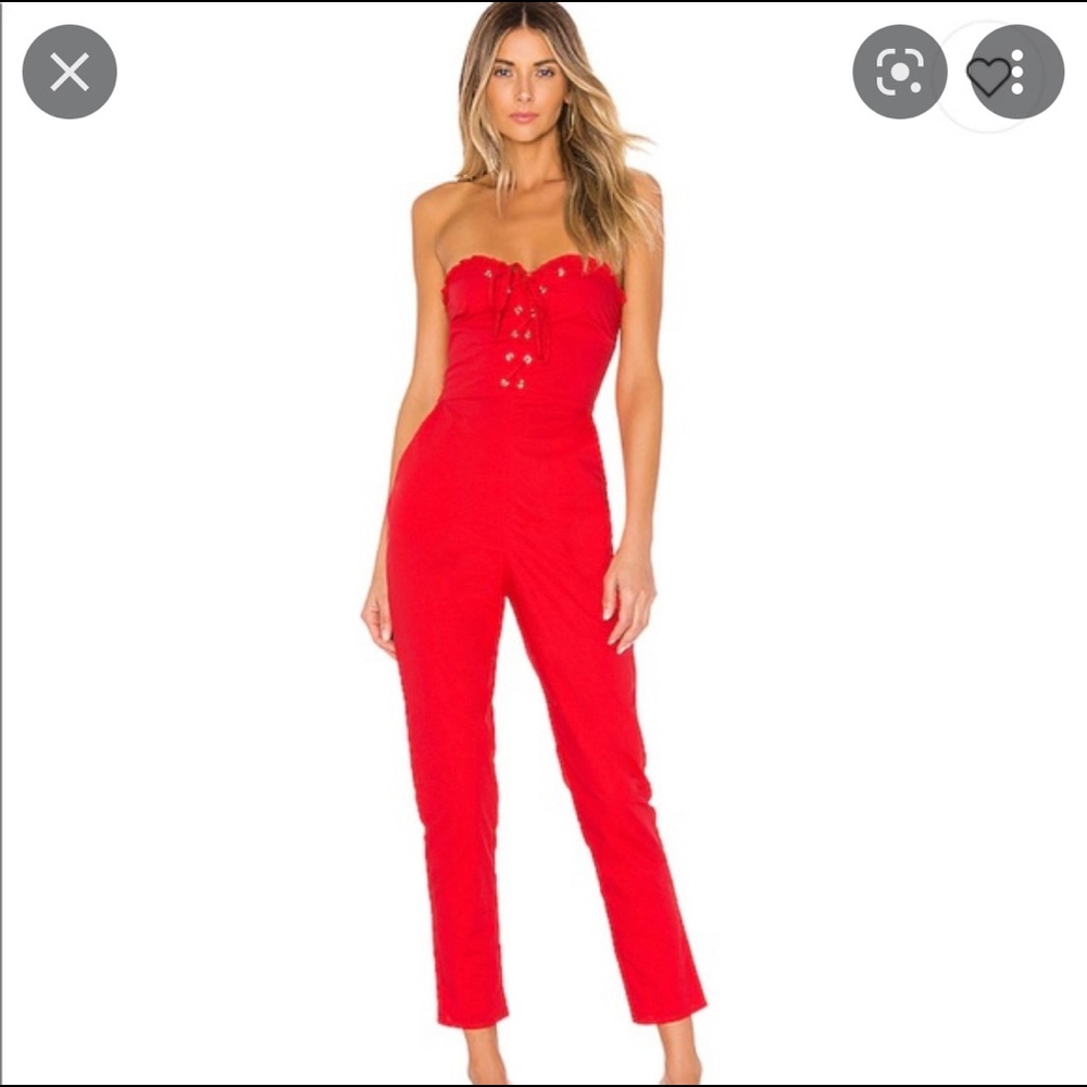Unworn red lovers and friends jumpsuit